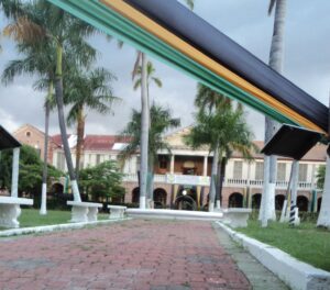 The Emancipation Square, Spanish Town St. Catherine. Leaving the park after a fulsome visit